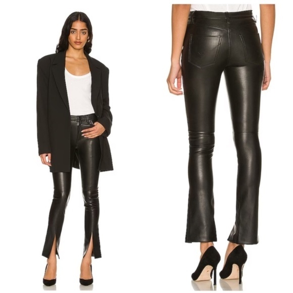 Hudson Barbara Beauty Vegan Leather Pants - Picture 2 of 9